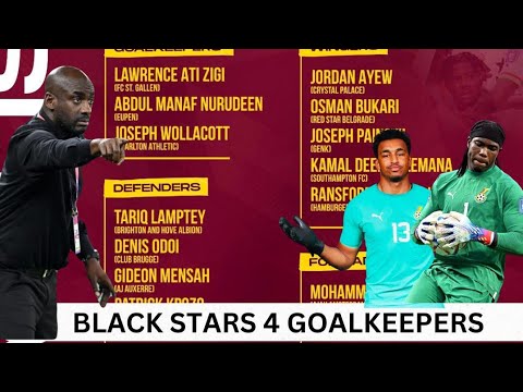 BLACK STARS 25 MAN SQUAD OTTO ADDO NAMED 4 GOALKEEPERS, LAWRENCE ATI-ZIGI, JOJO WOLLACOTT.....