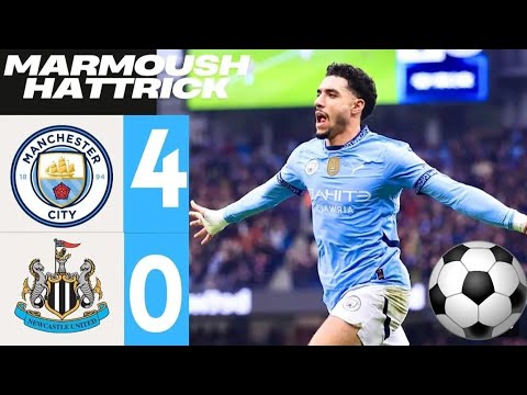 Manchester City vs Newcastle 4-0 | Extended HIGHLIGHTS/Marmoush hat-trick | Premier League 2024-25