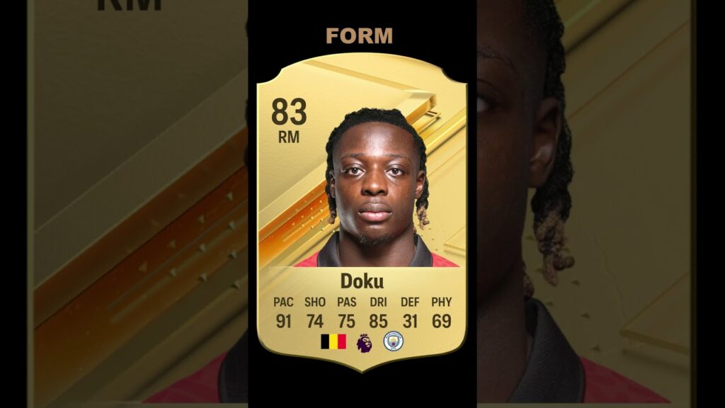 Jeremy Doku - Official Rating VS Current Form Rating #like #subscribe