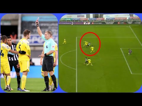 Joachim Andersen RED CARD vs Newcastle United!