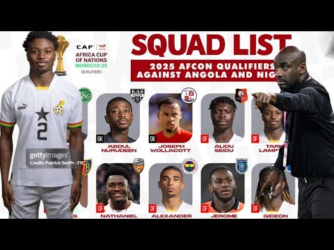 OTTO ADDO 25 MAN SQUAD: 2 FULL BACKS  TARIQ LAMPTEY, ALIDU SEIDU  INJURED & TWO PLAYERS
