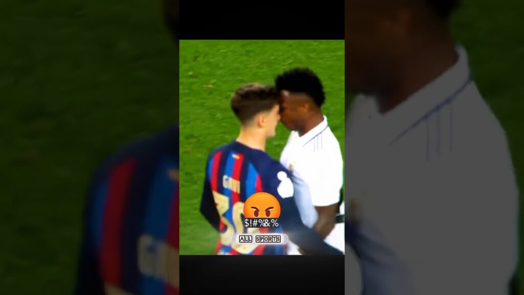 Vini Jr. and Gavi Clash! Intense Fight on the Field.  #football #shorts #highlights #LaLiga # Drama