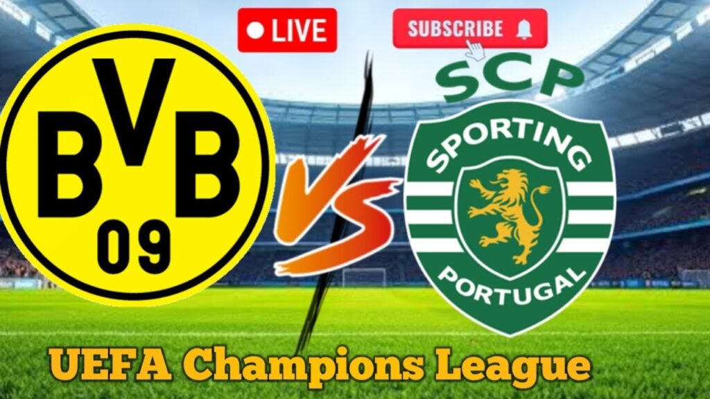 Borussia Dortmund gegen Sporting FC, Live-Spiel der UEFA Champions League Dortmund, Deutschland
