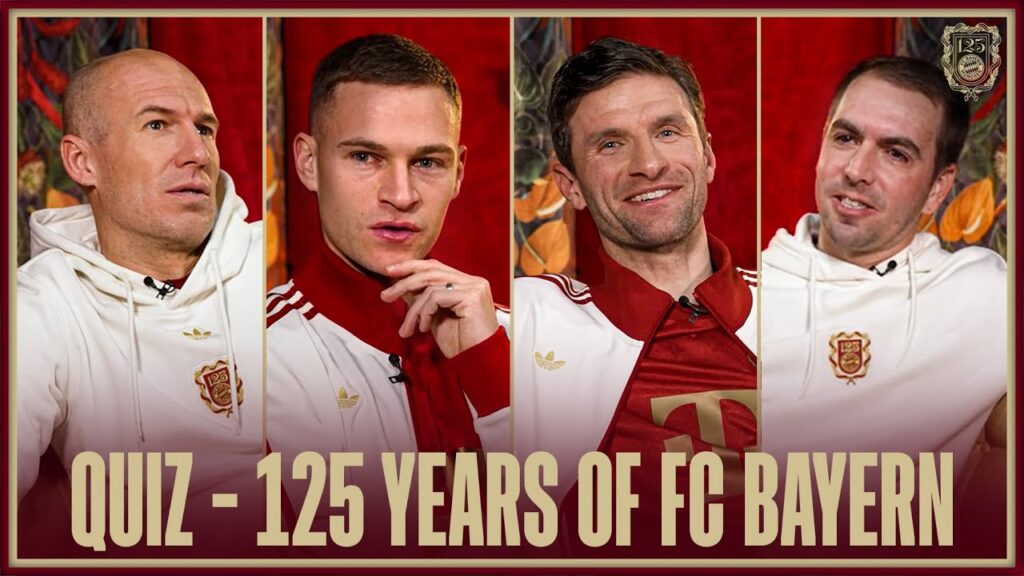 Who knows FC Bayern best? 🤔 Quiz with Robben, Lahm, Müller & Kimmich for the 125th anniversary!