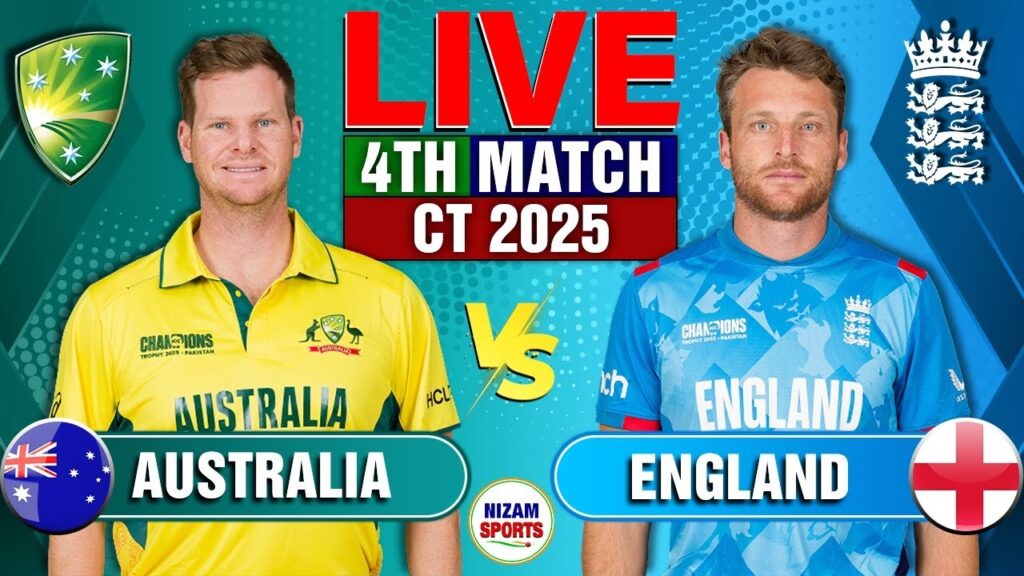 🔴CT Live: Australia vs England | AUS vs ENG 4th ODI Match | Live Cricket Score & Commentary