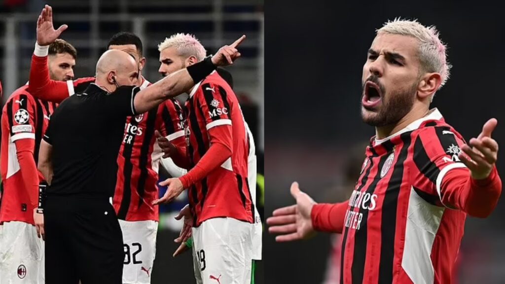 🔥 RED CARD DRAMA! Theo Hernández’s Controversial Dive in UCL 😱 🔥