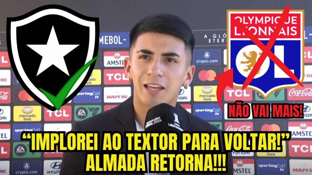 INACREDITÁVEL! "EU SÓ QUERO SER FELIZ NO BOTAFOGO" DECLARA THIAGO ALMADA EM ENTREVISTA EMOCIONANTE!!