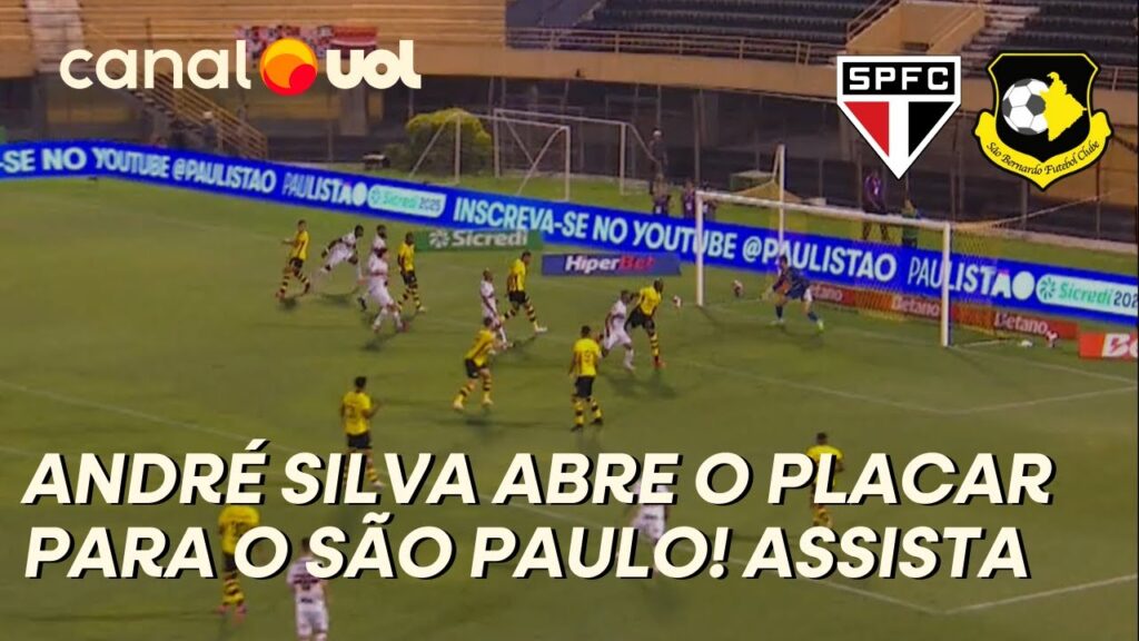 SÃO PAULO X SÃO BERNARDO: ANDRÉ SILVA ABRE O PLACAR PARA O TRICOLOR PAULISTA
