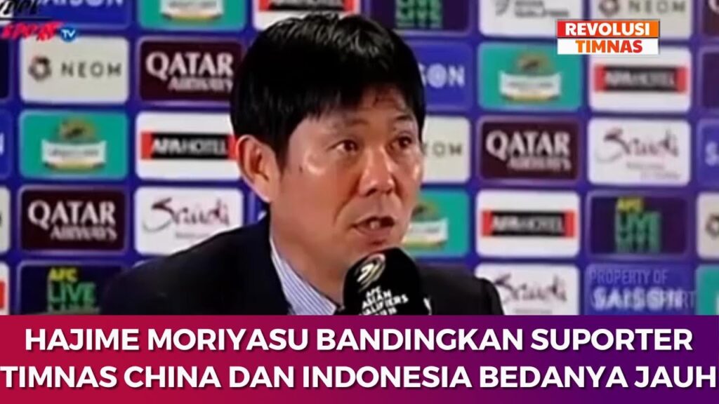 PELATIH JEPANG HAJIME MORIYASU KECEWA DENGAN SUPORTER CHINA, JAUH DENGAN INDONESIA