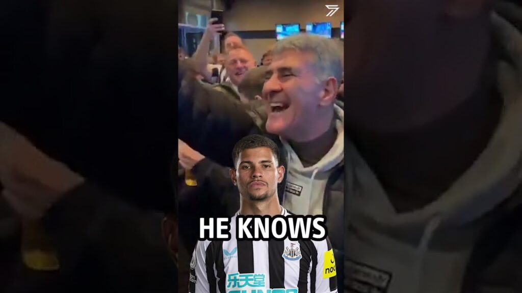 BRUNO GUIMARAES DAD SINGS HIS SONG WITH THE NEWCASTLE FANS 😍