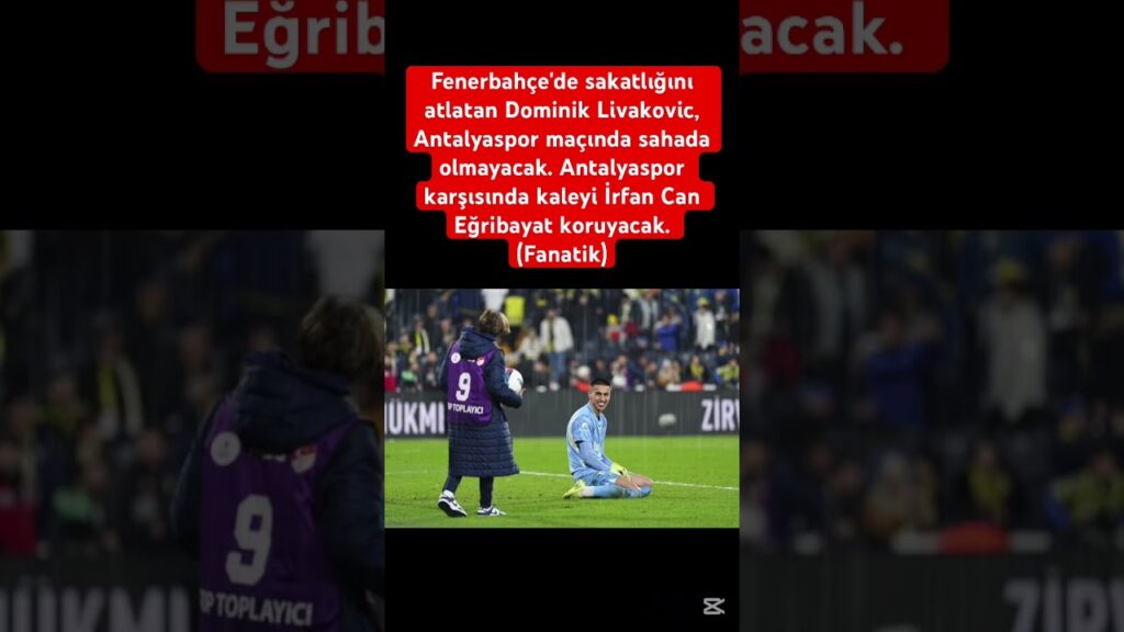 Fenerbahçe'de sakatlığını atlatan Dominik Livakovic, Antalyaspor maçında #keşfet #haber #gündem