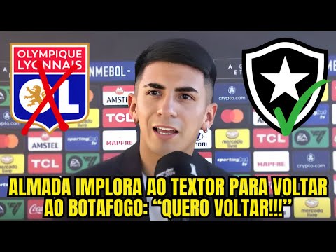 🚨INACREDITÁVEL! "EU SÓ QUERO SER FELIZ NO BOTAFOGO" DECLARA THIAGO ALMADA EM ENTREVISTA EMOCIONANTE!
