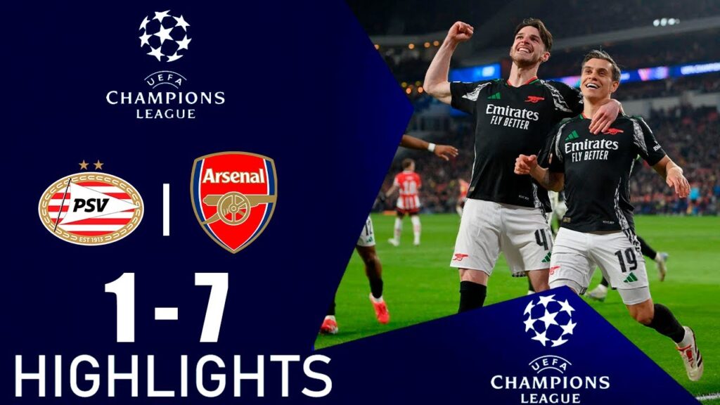Leandro Trossard Goal | PSV vs Arsenal 1-7 Highlights | Champions League 2024/25