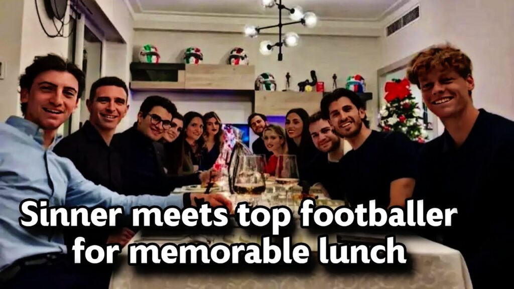 Jannik Sinner meets top footballer for memorable lunch #sportscentre #sinner #tennis