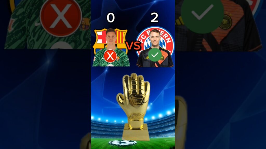 Marc-André ter Stegen vs Manuel Neuer all trophy challenge 🏆 Barcelona vs FC Bayern Munich #football