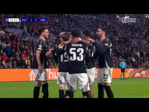 Leandro Trossard Goal, PSV vs Arsenal (1-7) All Goals and Extended Highlights