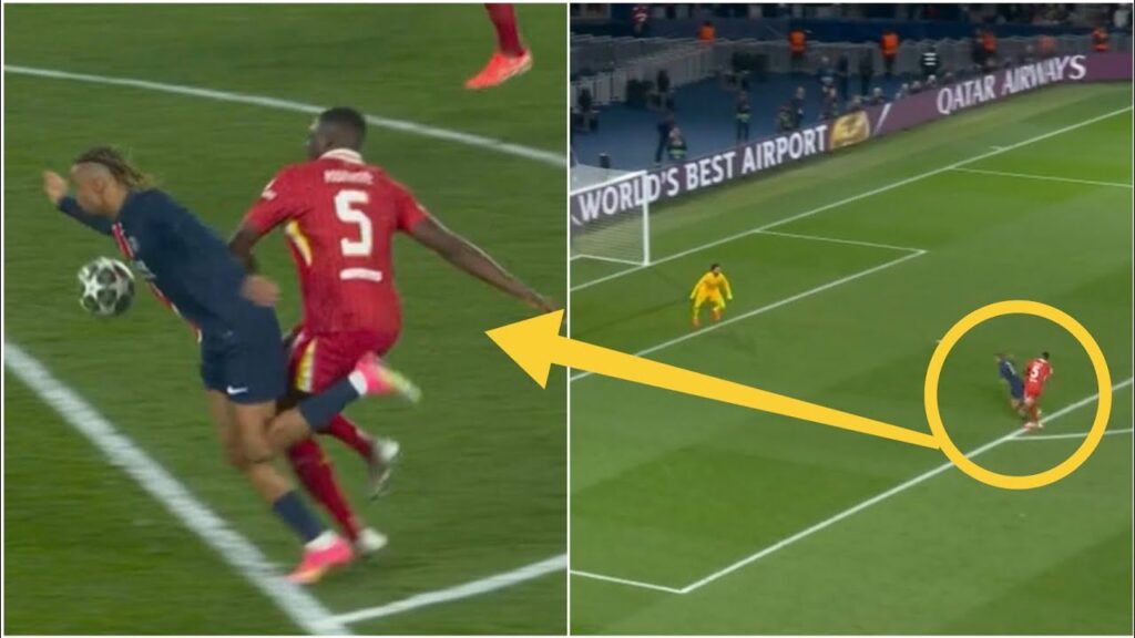🤔 Ibrahima Konate ESCAPED a RED CARD for a challenge on Bradley Barcola | Liverpool vs PSG 1-0