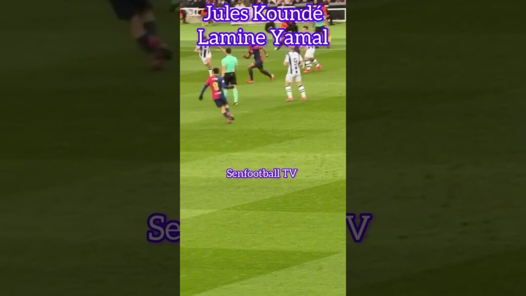 Regardez le duo Lamine Yamal Jules Koundé avec Pedri  souvent décisif pour Barcelone