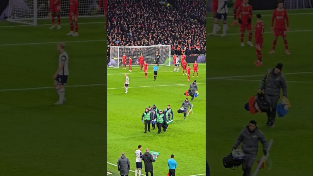 RODRIGO BENTANCUR: The Spurs Midfielder Stretchered Off: Tottenham v Liverpool