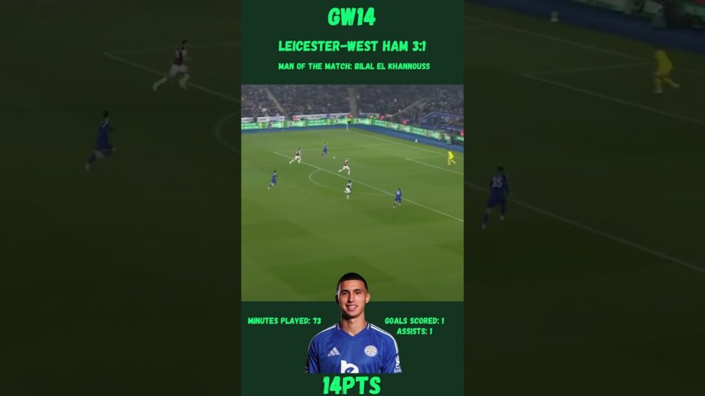 FPL GW14 || Top performers || Bilal El Khannouss