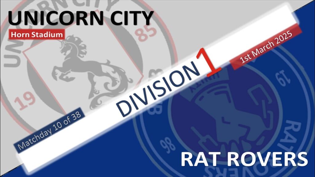 2025 - Division One, matchday 10 - Unicorn City v Rat Rovers