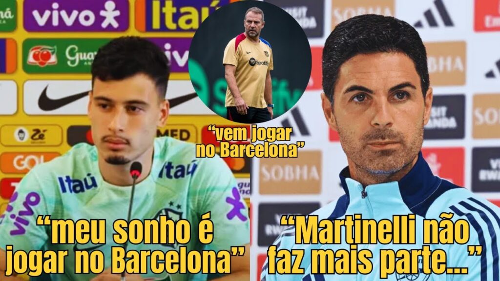 O BARCELONA ESTÁ PREPARADO PARA OFERECER € 45 MILHÕES POR GABRIEL MARTINELLI NESTE VERÃO