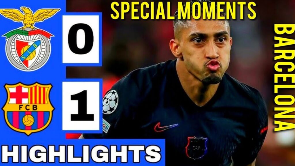 Benfica 0-1 Barcelona | champions League Highlights Round of 16 first leg✅Raphinha's Decisive Goal🔥⚽