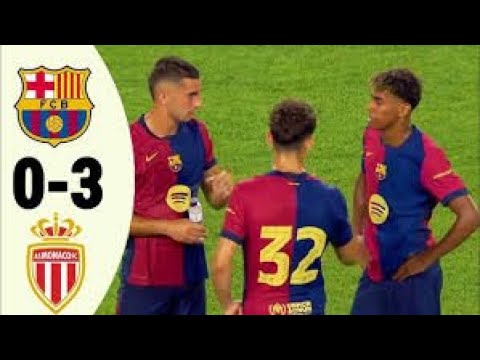 Barcelona v/s Monaco 0-3 || All Goals Extended Highlights ||