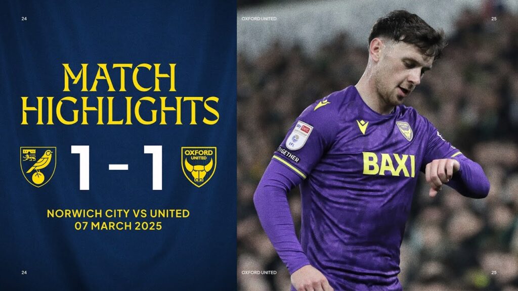 Mark Harris Earns Oxford United a Point Against Norwich | Championship Highlights