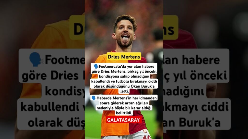Dries Mertens Galatasaray dan ayrılmayı planlıyor #galatasaray #futbol #shorts