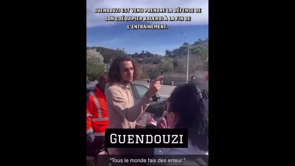 Mattéo guendouzi en a assez et prend La Défense de balerdi 😡 #guendouzi #om #omshorts #marseille