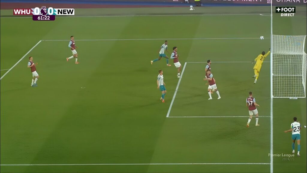 Alphonse Areola Save vs Newcastle 😲 during Match west Ham vs Newcastle today on premier league 2025