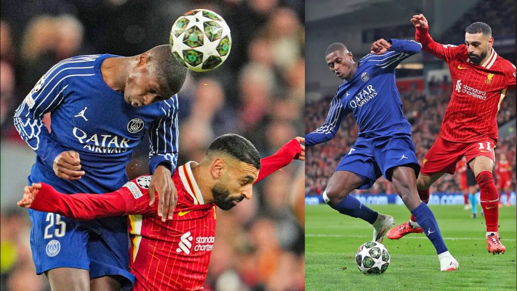 Nuno Mendes all actions vs Salah