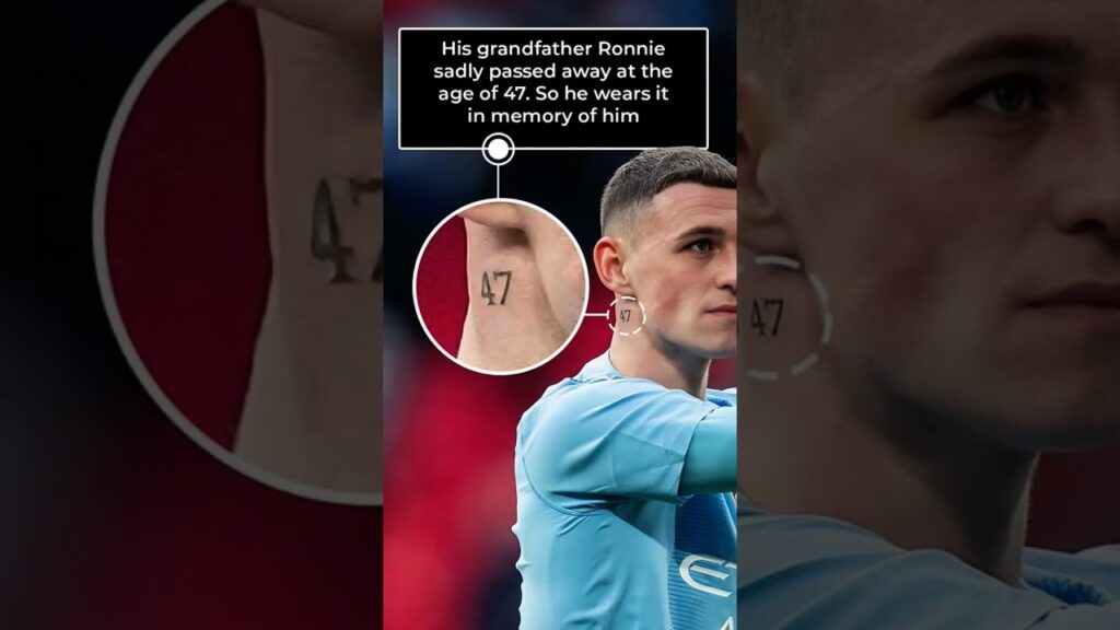PHIL FODEN TATOO AND THE REASON BEHIND HIS ICONIC JERSEY NO47 #football #youtubeshorts #foden