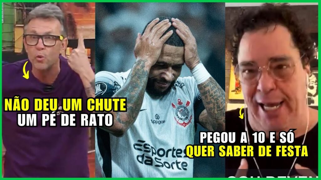 NETO E CASAGRANDE DETONAM MEMPHIS DEPAY APÓS ELIMINAÇÃO DO CORINTHIANS: "PÉ DE RATO! UMA VERGONHA!"