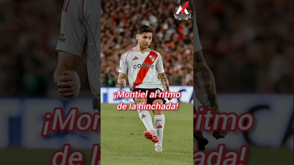 ¡Gonzalo Montiel cantando a la par de la hinchada!