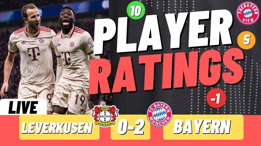Bayer Leverkusen 0-2 Bayern Munich Live Player Ratings