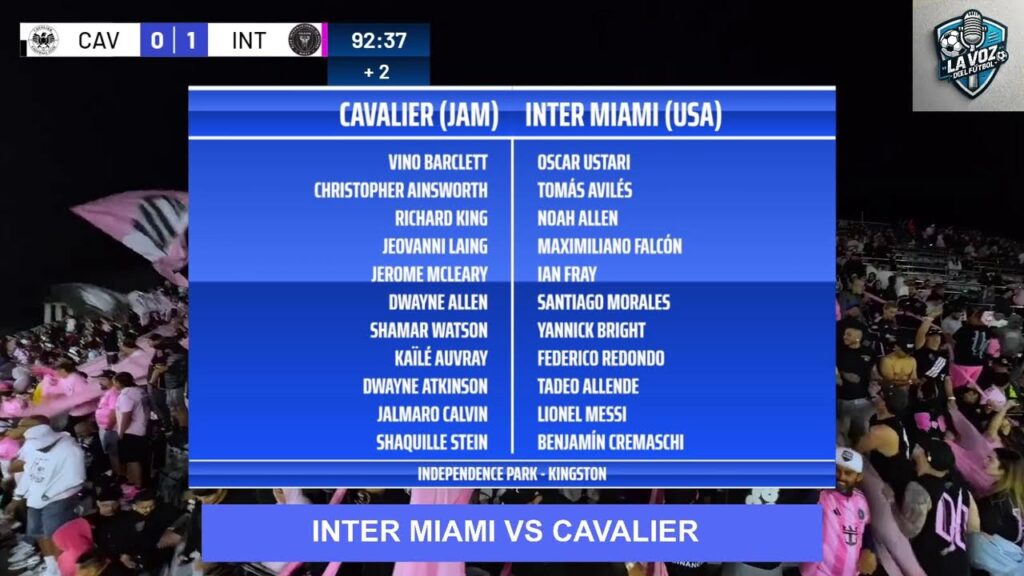 INTER MIAMI VS CAVALIER EN VIVO / CONCACHAMPIONS OCTAVOS VUELTA / JUEGA MESSI / LA VOZ DEL FÚTBOL