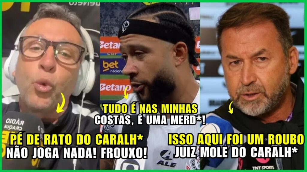 NETO DETONA MEMPHIS DEPAY APÓS ELIMINAÇÃO DO CORINTHIANS: "PÉ DE RATO! UMA VERGONHA!"