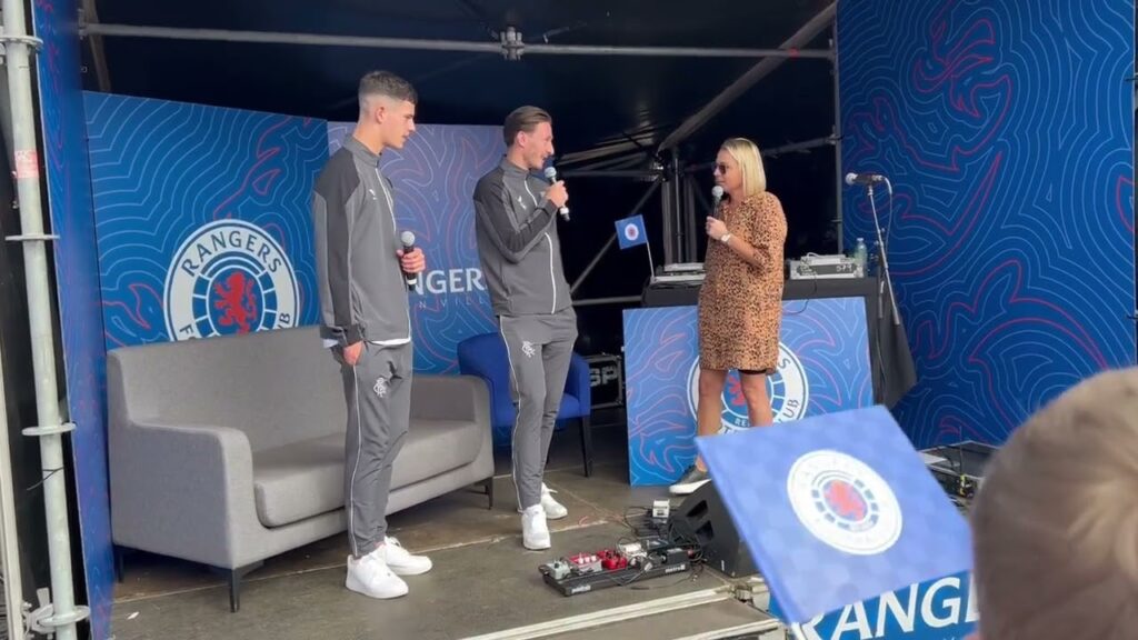 Rangers 4 - 0 Ross County - Ben Davies and Robbie Ure at the Fans Zone