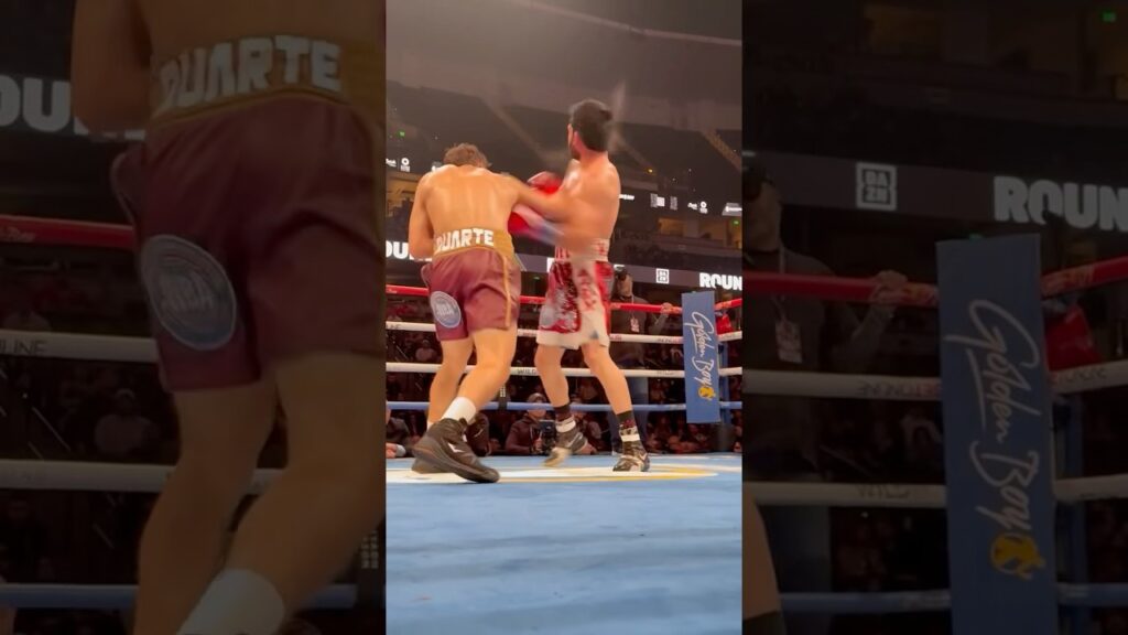 DUARTE TKO | Oscar Duarte got the 7th rd TKO tonight! Now 29-2-1 23KO #shorts #boxing