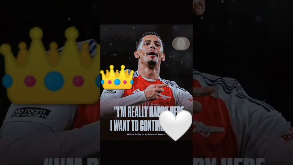 saliba when ask about his future ⚪🔴⚽ #arsenal #football #ytshorts #ucl #edit #afc #viralshorts