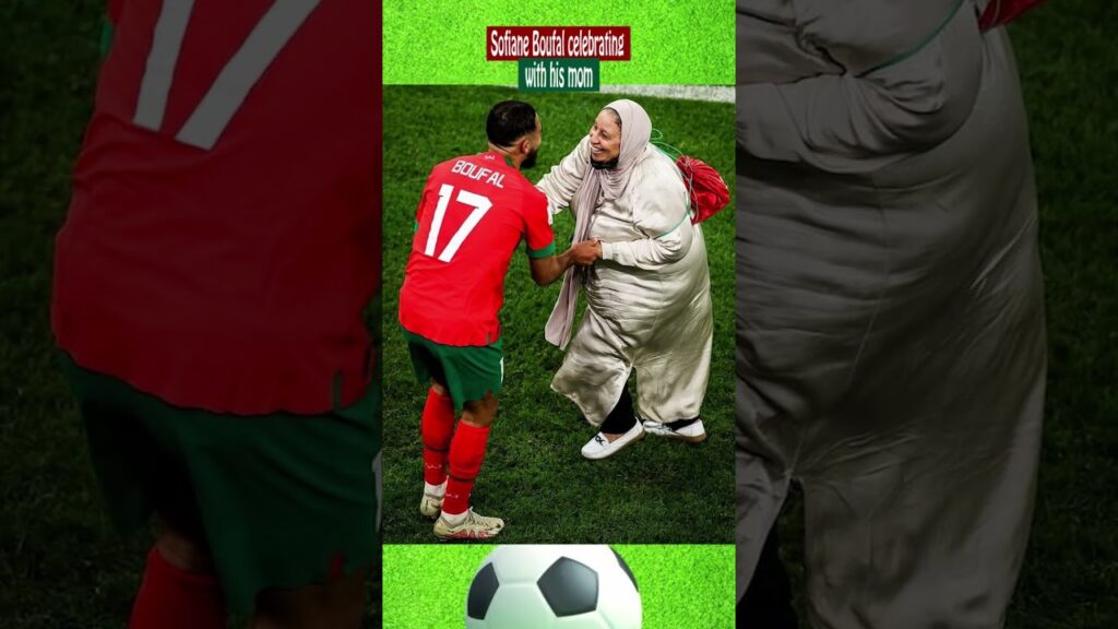 Sofiane Boufal celebrating with his mom | Qatar World Cup 2022 #shorts #qatarworldcup2022