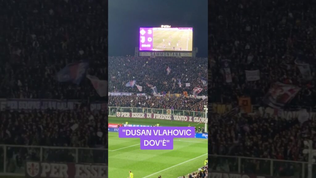 🗣Lo stadio canta: "Dusan Vlahovic dov'è?" E la regia lo mostra 🤣