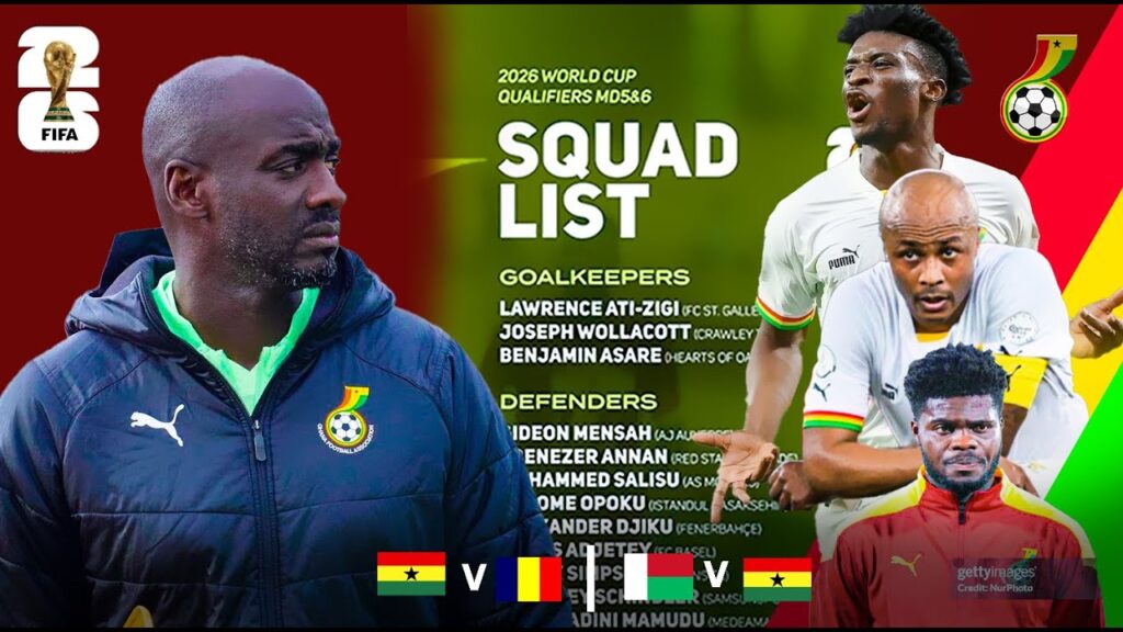 JUST IN 🔥 CONFIRMED BLACK STARS🇬🇭SQUAD LIST FOR 2026 WORLD CUP QUALIFIES..DEDE AYEW DROPED