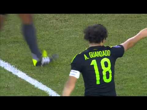 Yellow card CRC - No.12 Joel CAMPBELL #GoldCup2015 #CopaOro2015 @miseleccionmx @FEDEFUTBOL_CR