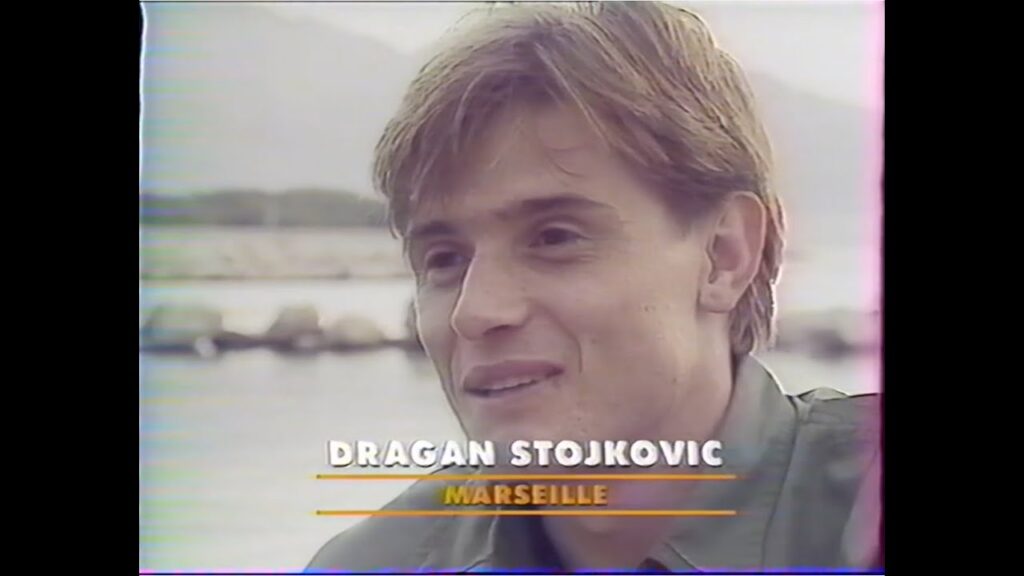 REPORTAGE DE TELEFOOT SUR TF1 SUR DRAGAN STOJKOVIC A SON ARRIVEE A L'OM LORS DE LA SAISON 1990-1991