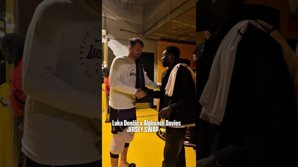 Luka Dončić x Alphonso Davies Iconic Jersey Swap