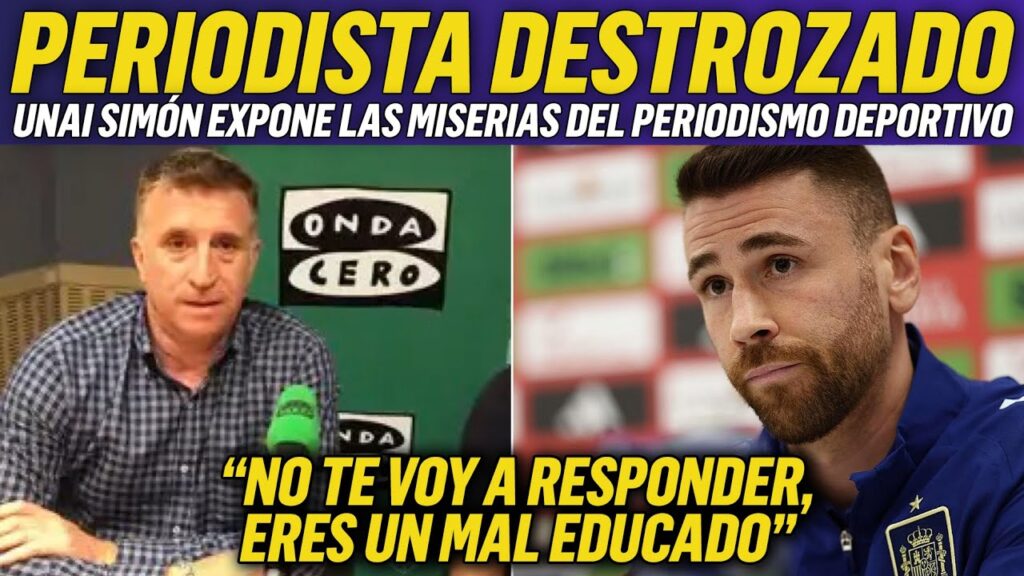 💥 UNAI SIMÓN DEJA en EVIDENCIA a FERNANDO BURGOS en RUEDA de PRENSA y este SE HACE EL OFENDIDO