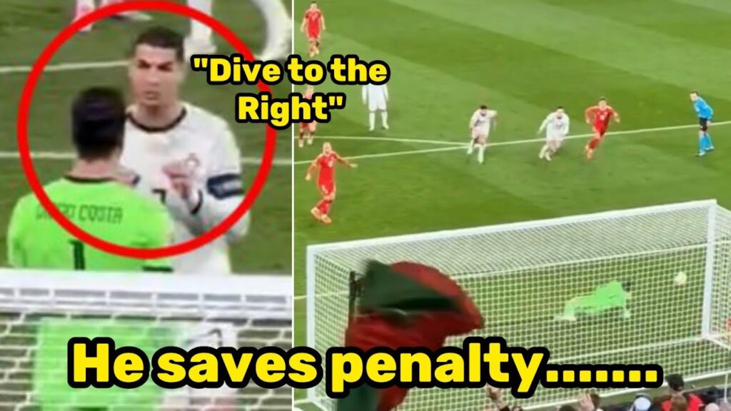 Portugal GoalKeeper Diogo Costa saves Christian Eriksen’s penalty after Cristiano Ronaldo’s advice